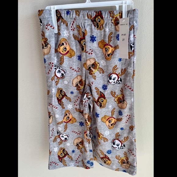 PAW PATROL Toddler Boy's Christmas Flannel Pajamas SIZE 2T NWT - Picture 5 of 6